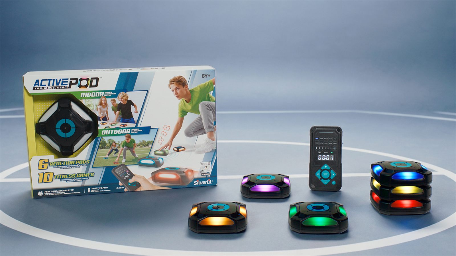 ActivePod retail box with six pods and remote