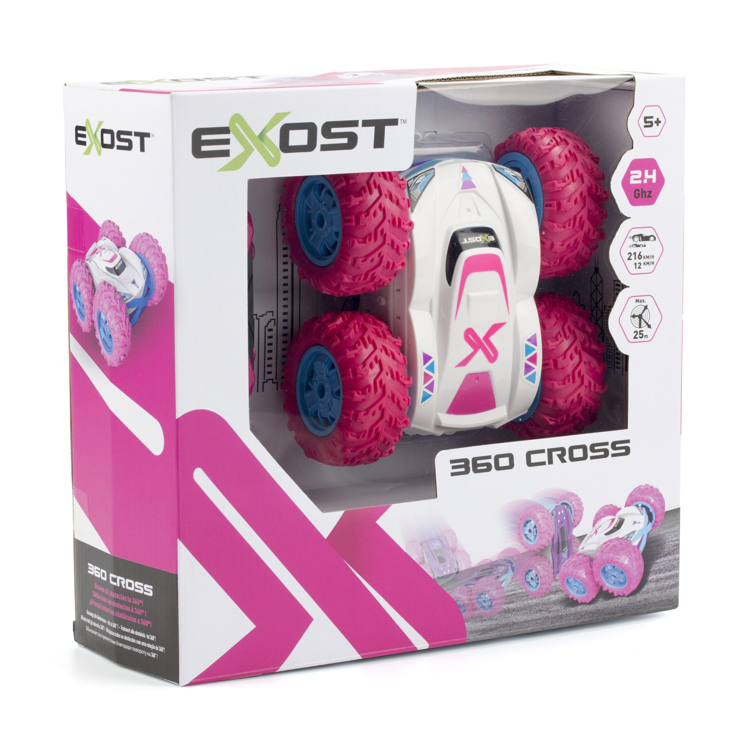 Silverlit- EXOST 360 Cross Rose Voiture télécommandée Tout-Terrain rose-360  Conduite sur 2 Faces-Franchis Les Obstacles Jouet idéal - Cdiscount Jeux -  Jouets