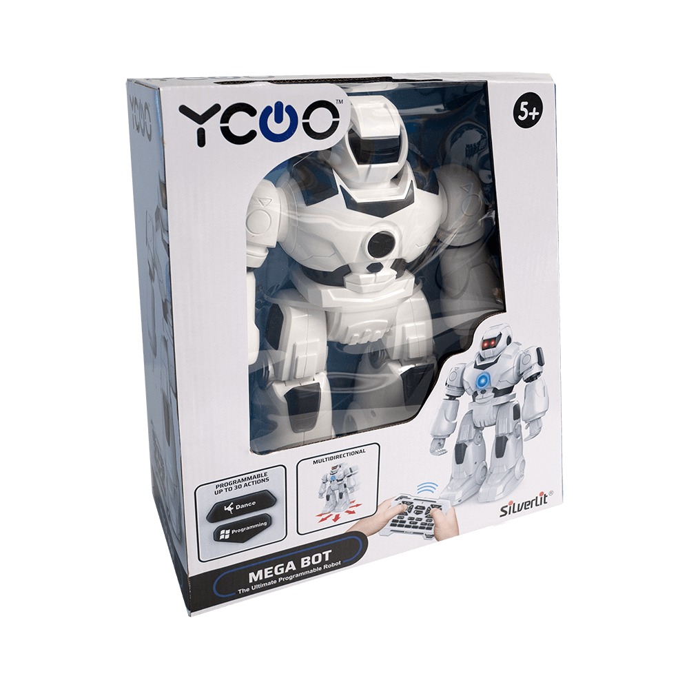 Robot télécommandé et programmable Mega Bot - Silverlit - Blanc