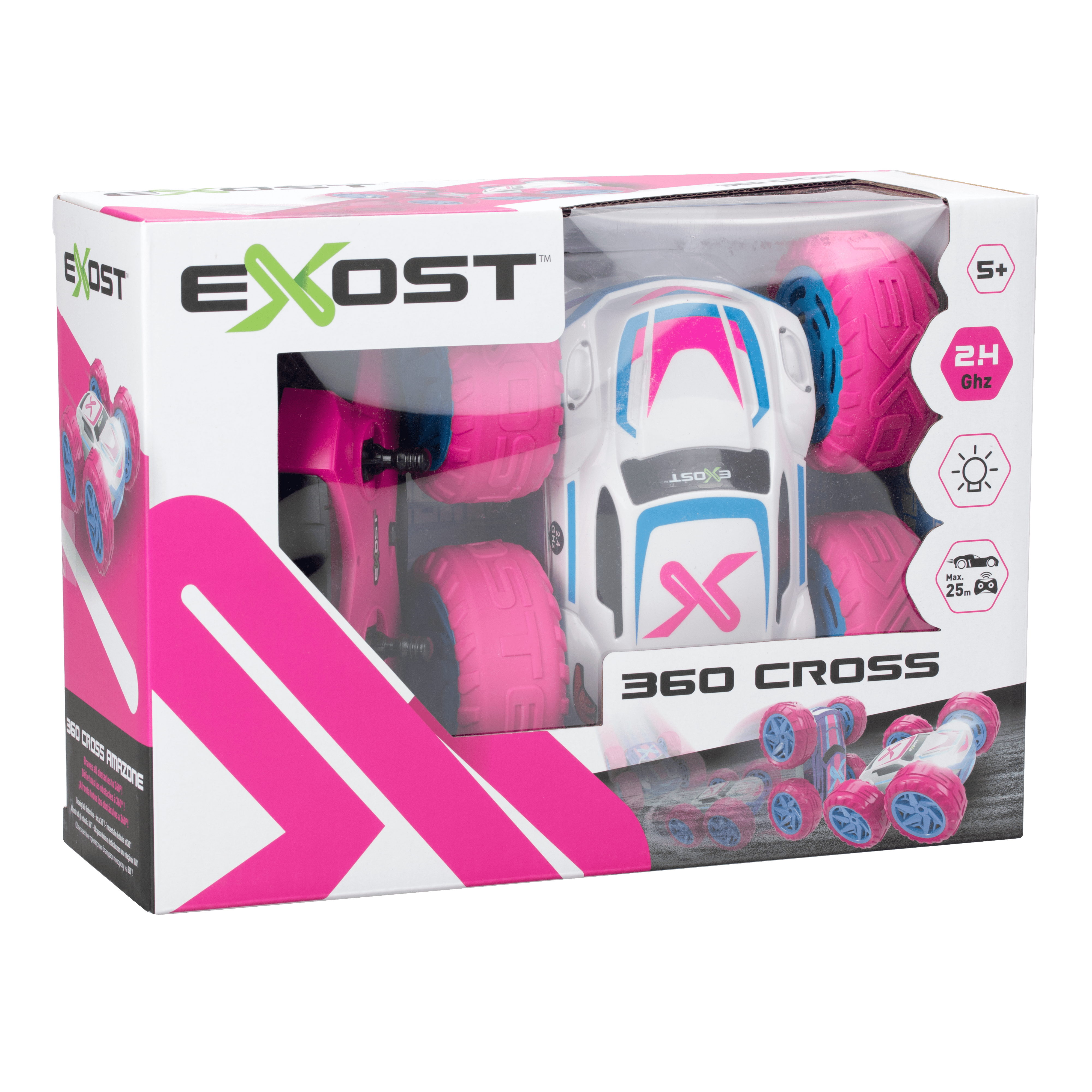 EXOST – Voiture télécommandée 360 MINI FLIP rose – Silverlit