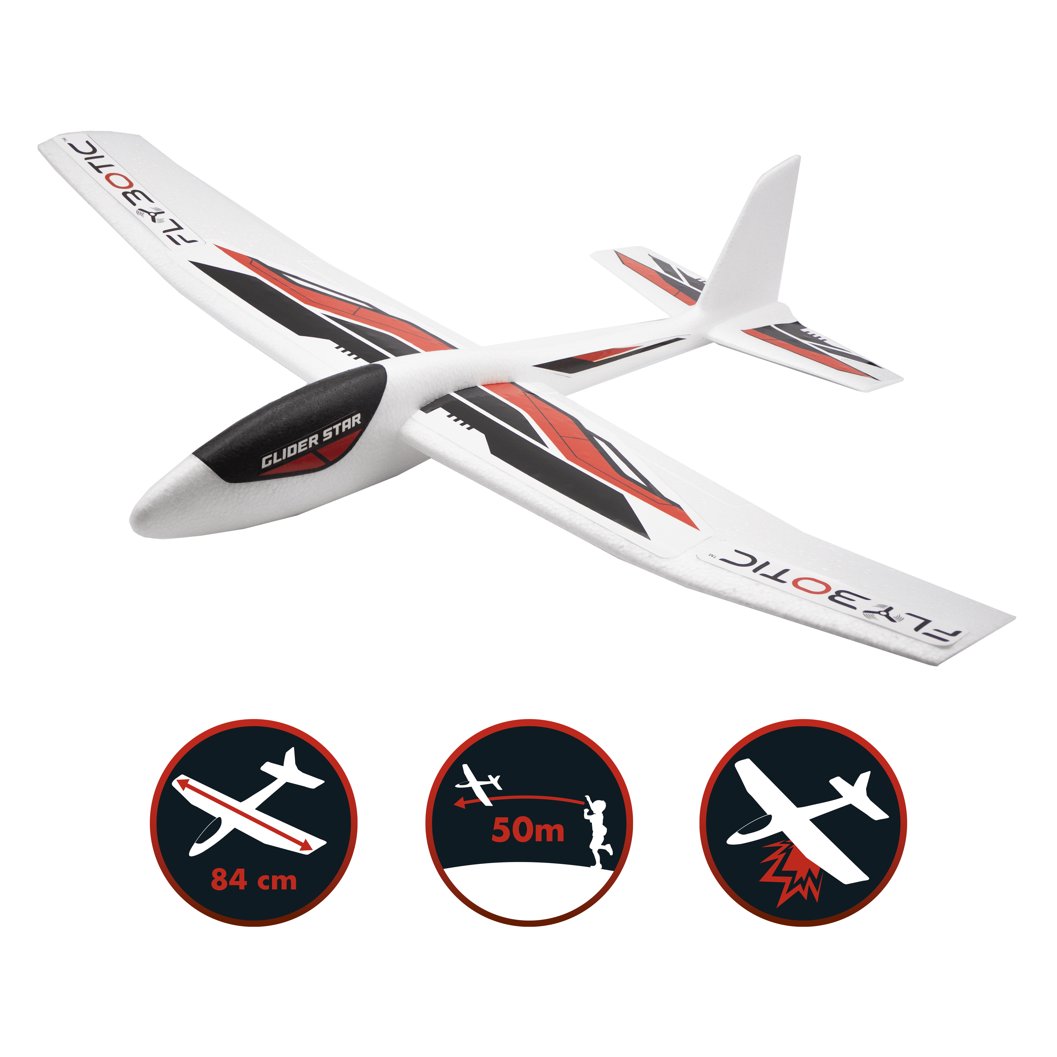 FLYBOTIC - Planeur GLIDER STAR - 80 CM